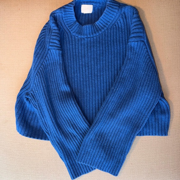 H&M Blue Ribbed Cowl Sweater - Picture 2 of 4
